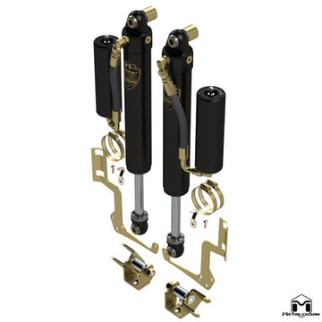 RockSport BLACK, 2.5"/3.5" JT Gladiator Mojave Reservoir Shocks, Front, Pair
