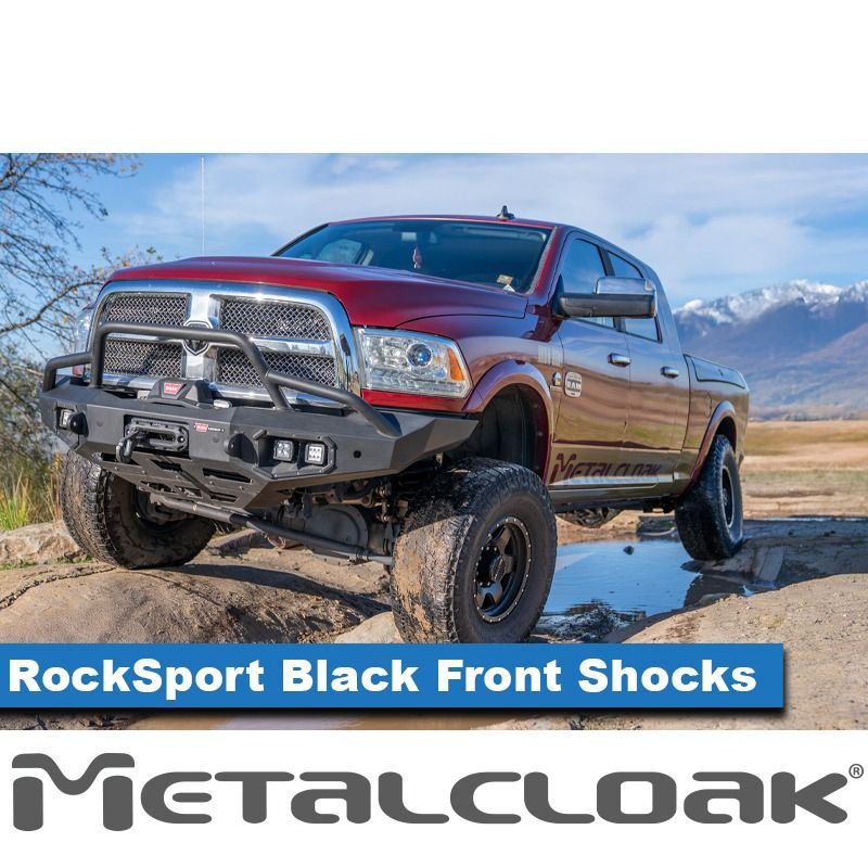 RockSport BLACK, 4.5" Ram 2500 Adjustable Reservoir Shocks, Front, Pair, (2014 - Current)