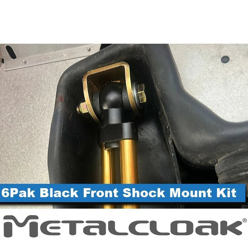 TJ/LJ Wrangler 6Pak BLACK Front Shock Mount Kit