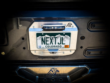 JL Spare Tire Delete & License Plate Relocation Bracket