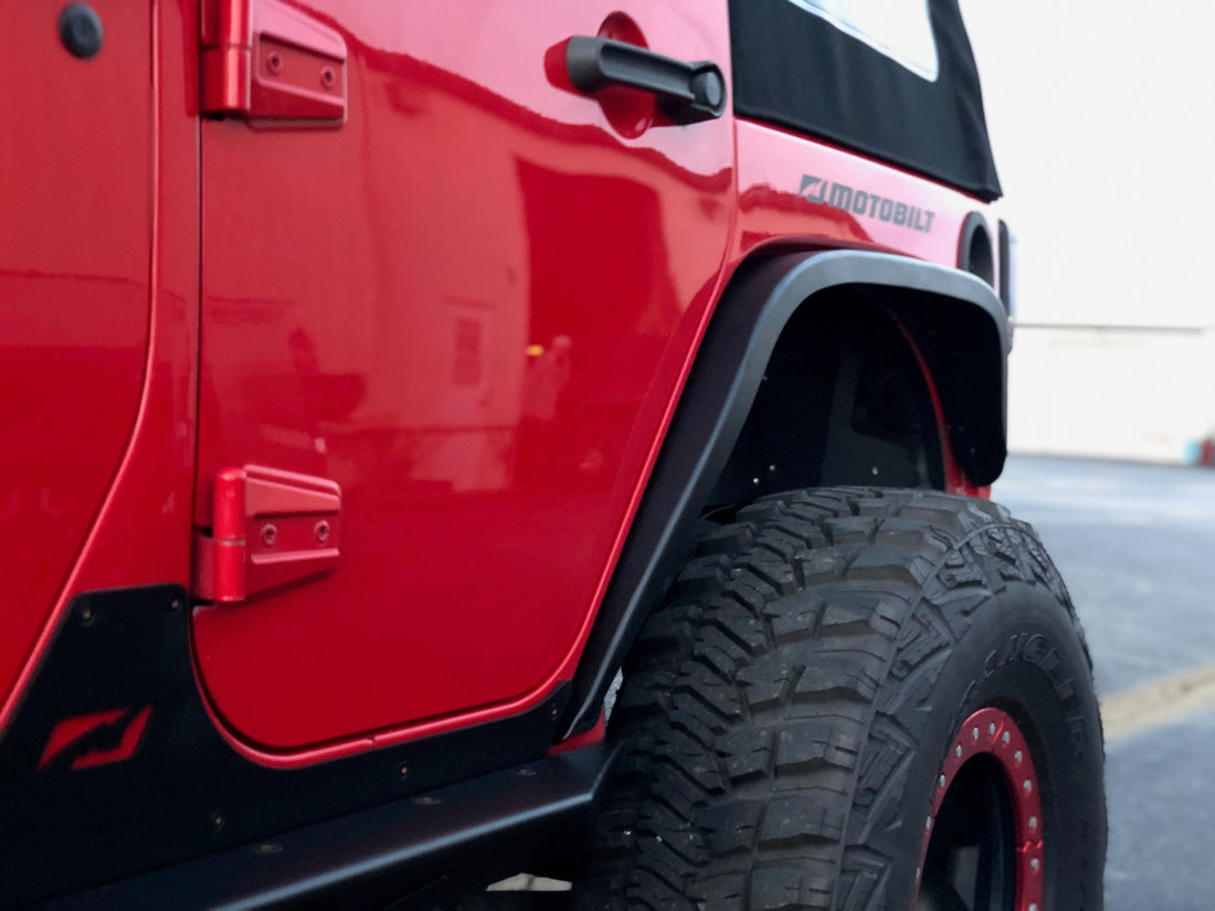 Crusher Rear Fender 2" Flare for Jeep JK / JKU - Aluminum