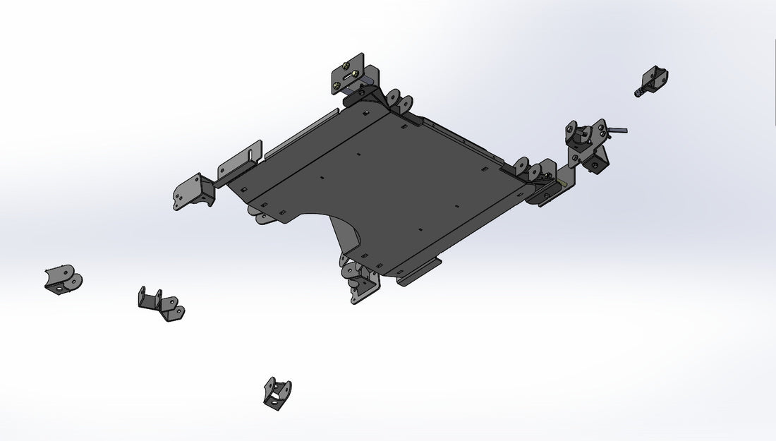 JLU 3 Link Front & Double Triangulated 4 Link Rear Long Arm Bracket Kit