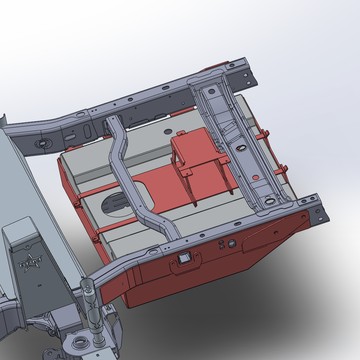 JT 25 Gal Aluminum Fuel Tank With Frame Stiffers, Skid, and Install Kit