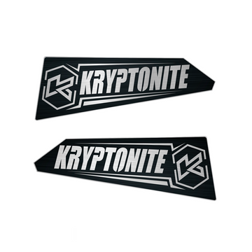 Kryptonite Upper Control Arm Stainless Logo Plates for 2011–2026 Chevy/Gmc 2500hd/3500hd