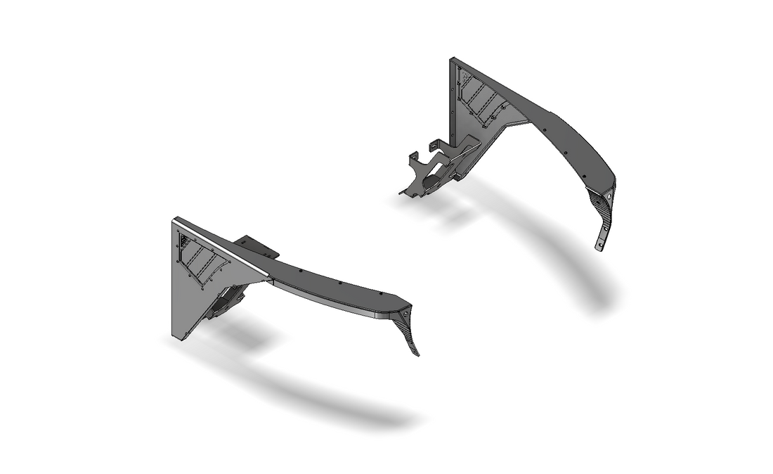 Hatchet High Line Front Fenders 0" Flare for Jeep TJ/LJ - Aluminum