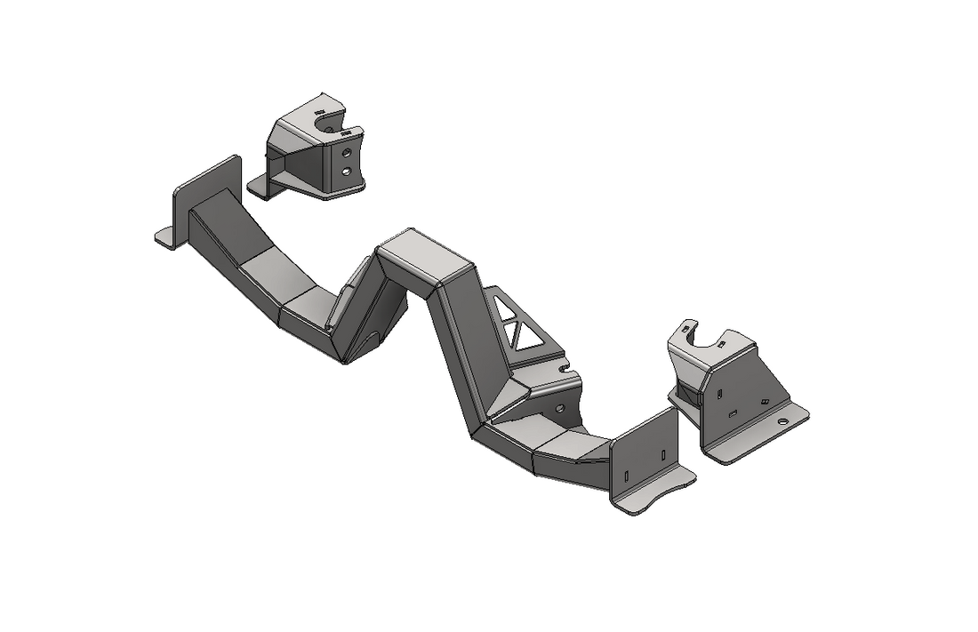 4 link Rear Suspension Brackets w/Rear Crossmember for Jeep JKU