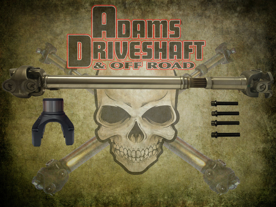 ADAMS DRIVESHAFT JL 4XE FRONT 1350 CV DRIVESHAFT OEM FLANGE STYLE [EXTREME DUTY SERIES]