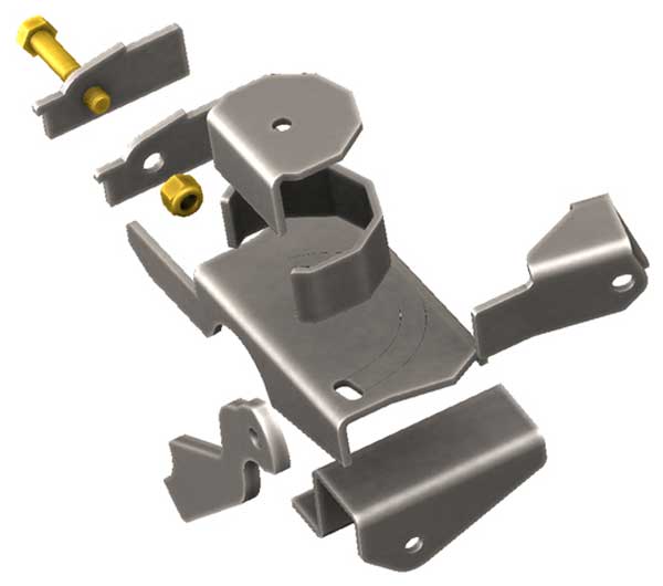 Jeep JT & JL Rubicon to Jeep TJ, LJ, XJ, ZJ, or MJ Front Axle Swap Bracket Set.