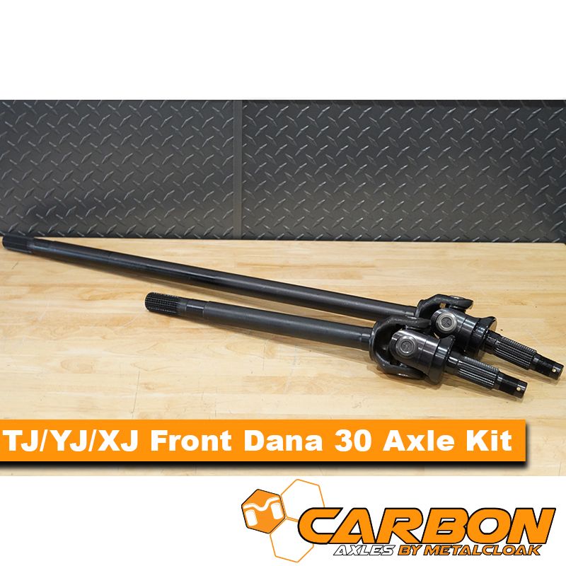 Carbon TJ/YJ/XJ Front D30 27 Spline Axle Kit