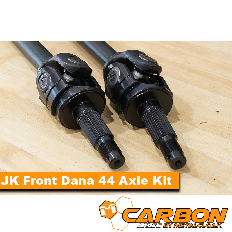 Carbon JK Rubicon Front D44 30 Spline Axle Base Kit