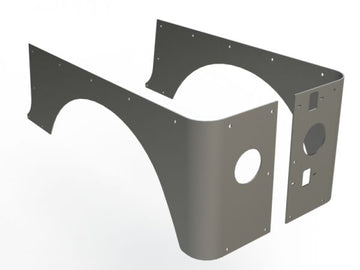4" Stretch Corner Guards for Jeep TJ - Aluminum